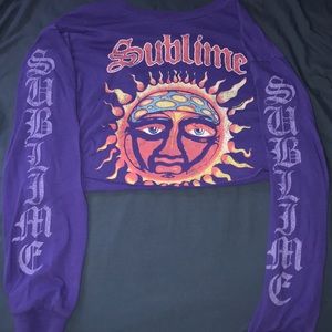 non authentic sublime cropped tee
